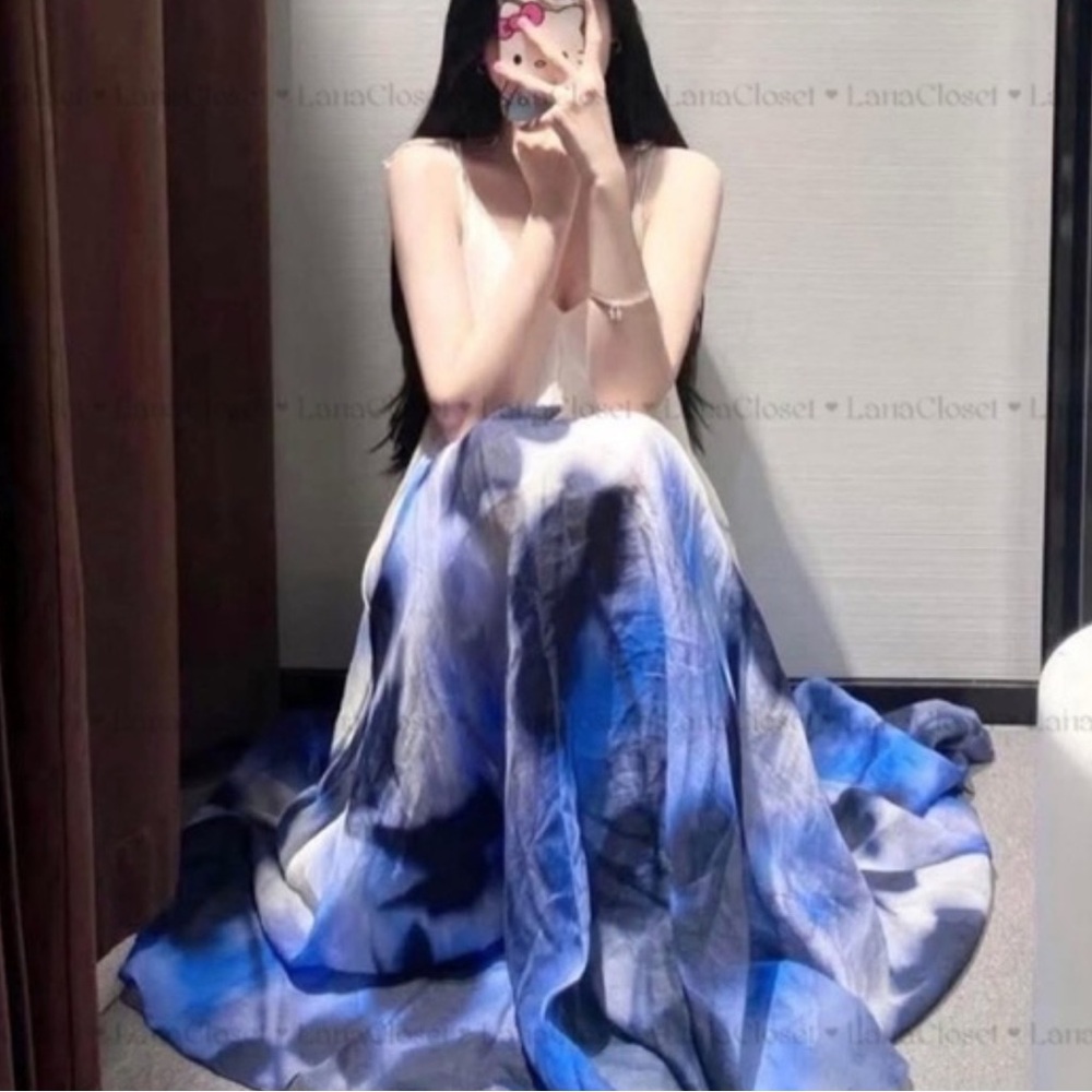 NET ZARA 100% RAMIE PRINT DRESS ZW COLLECTION - Picture 11 of 15